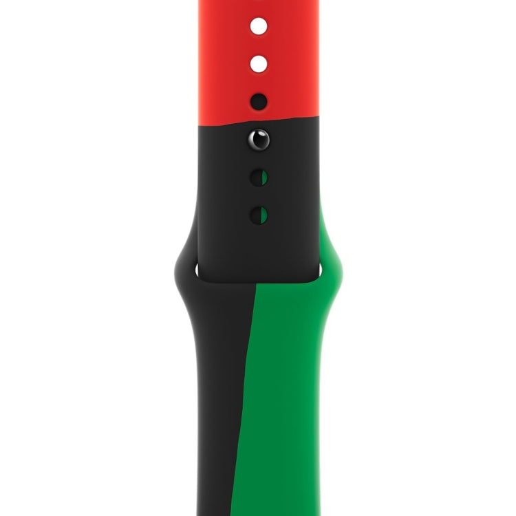 Black Unity 硅膠運動型替換錶帶 適用於Apple Watch Series 6 & SE & 5 & 4 44mm / 3 & 2 & 1 42mm