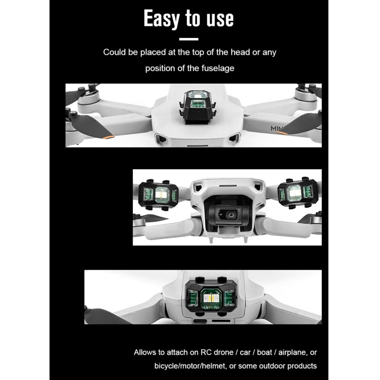 STARTRC 1109184 無人機通用可充電七彩爆閃燈信號燈機臂燈 適用於DJI FPV / Mini 2 / Mavic Air 2