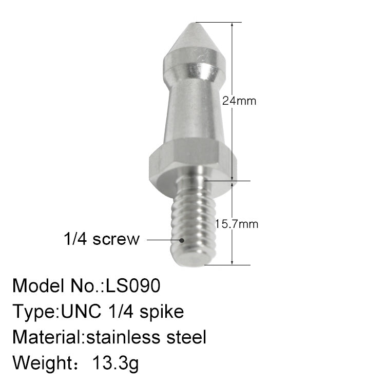 BEXIN LS090 2個一賣 不銹鋼1/4腳釘適用於單反三腳架