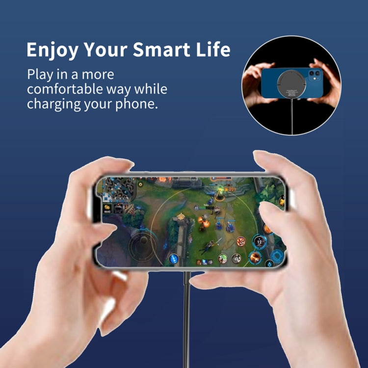 Mriowiz M-2001W 15W 桌面MagSafe磁吸無線充電器帶USB+Type-C數據線&支架 適用於iPhone 12系列