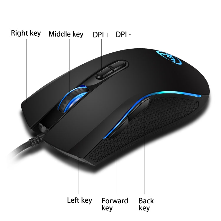 HXSJ P6+V100+A869 鍵盤鼠標轉換器+單手鍵盤+遊戲鼠標套裝