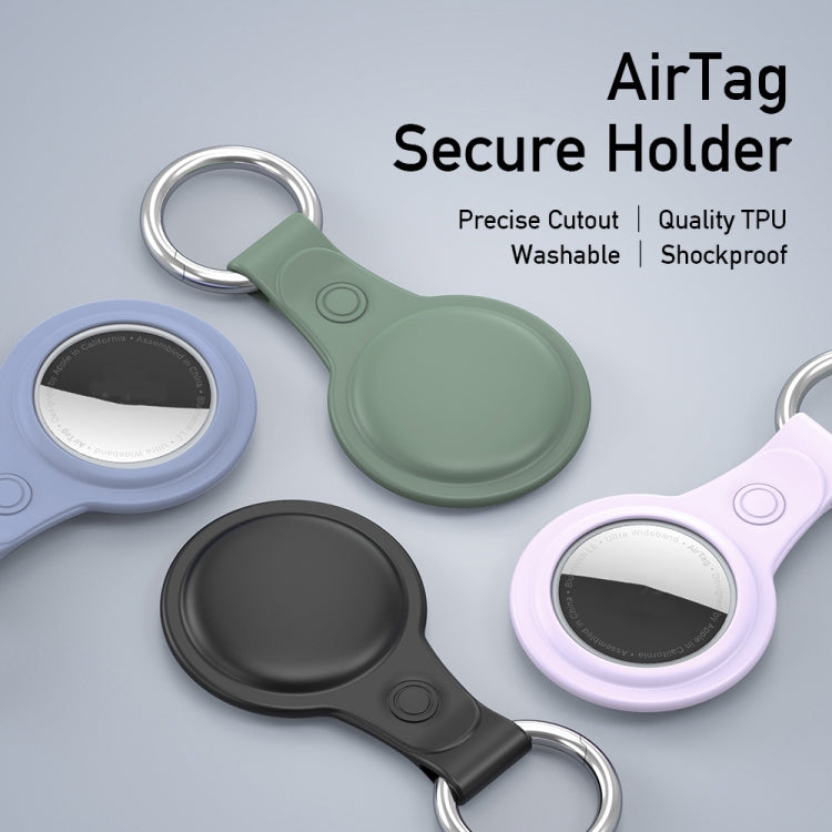 DUX DUCIS 4個一套 防丟器磨砂TPU保護套帶掛環 適用於AirTag追蹤器