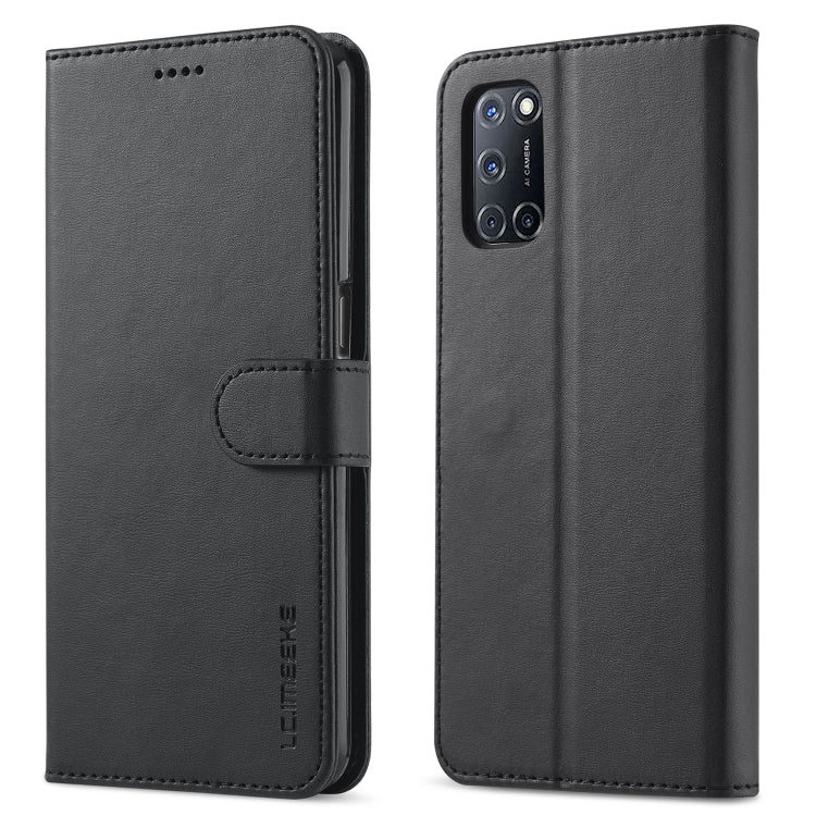 適用於OPPO F19 Pro / A94 5G LC.IMEEKE 小牛紋手機皮套 帶支架&卡槽&錢包