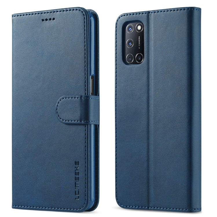 適用於OPPO F19 Pro / A94 5G LC.IMEEKE 小牛紋手機皮套 帶支架&卡槽&錢包