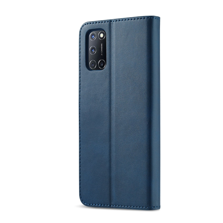 適用於OPPO F19 Pro / A94 5G LC.IMEEKE 小牛紋手機皮套 帶支架&卡槽&錢包