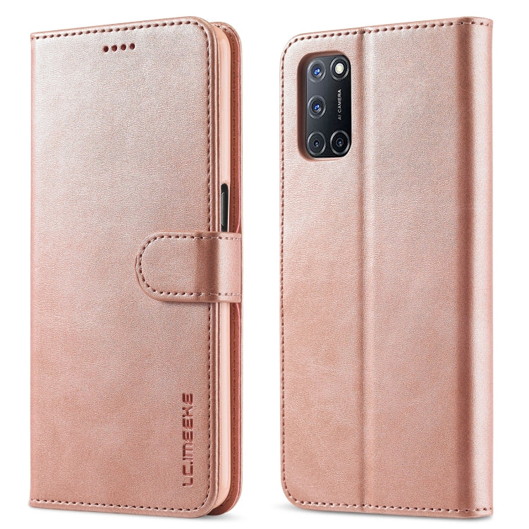 適用於OPPO F19 Pro / A94 5G LC.IMEEKE 小牛紋手機皮套 帶支架&卡槽&錢包