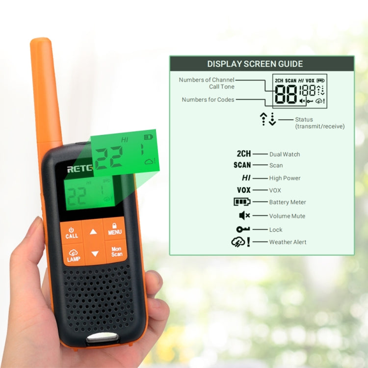1對裝 RETEVIS RT649 PMR446 16頻道 免許可證雙向無線電手持對講機，歐規