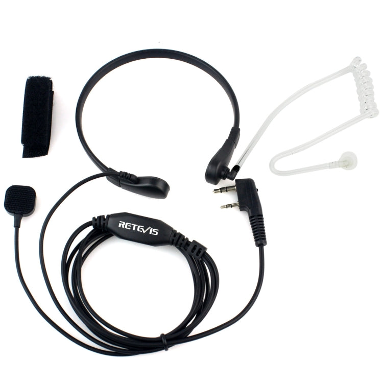 RETEVIS TK 喉嚨PTT隱蔽聲管耳機揚聲器麥克風 適用於H-777 / RT-5R / RT-5RV / RT-B6