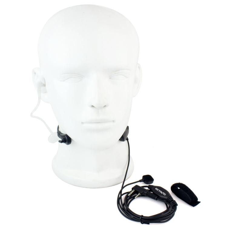 RETEVIS TK 喉嚨PTT隱蔽聲管耳機揚聲器麥克風 適用於H-777 / RT-5R / RT-5RV / RT-B6