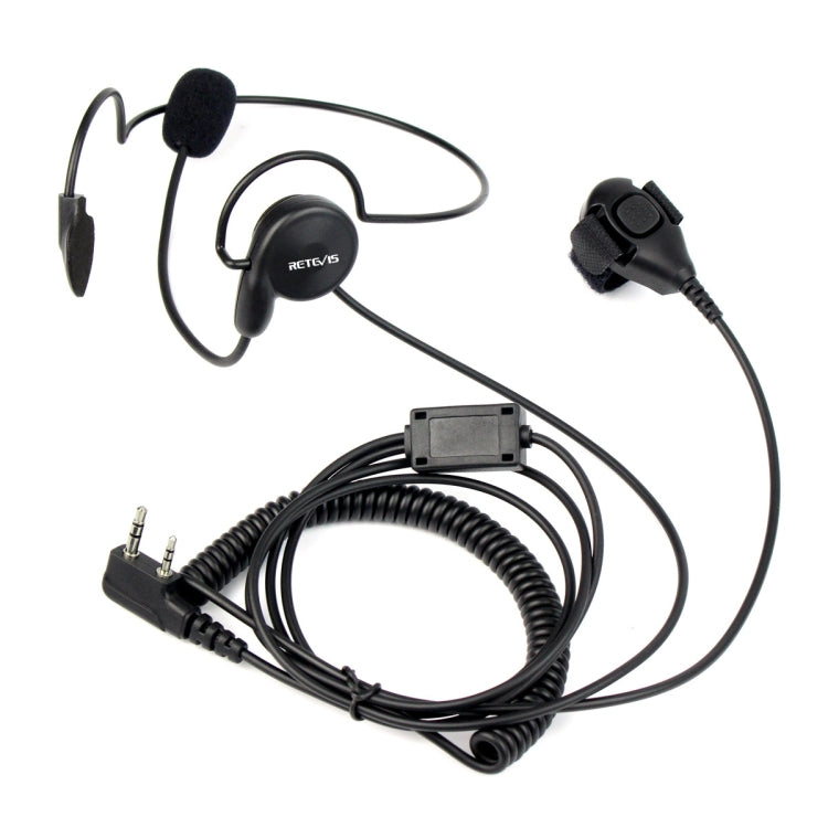 RETEVIS K-C2F 2 Pin PTT手指后掛耳機麥克風 適用於H-777/RT-5R/ 888s/UV5R