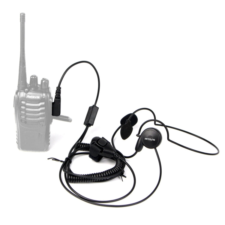 RETEVIS K-C2F 2 Pin PTT手指后掛耳機麥克風 適用於H-777/RT-5R/ 888s/UV5R