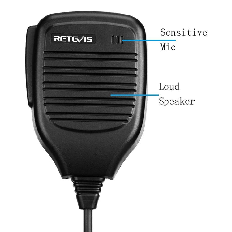 RETEVIS R-321 M 2針手持式PTT揚聲器麥克風大肩咪 適用於摩托羅拉對講機 GP68/GP88/GP300/2000/CT150/P040