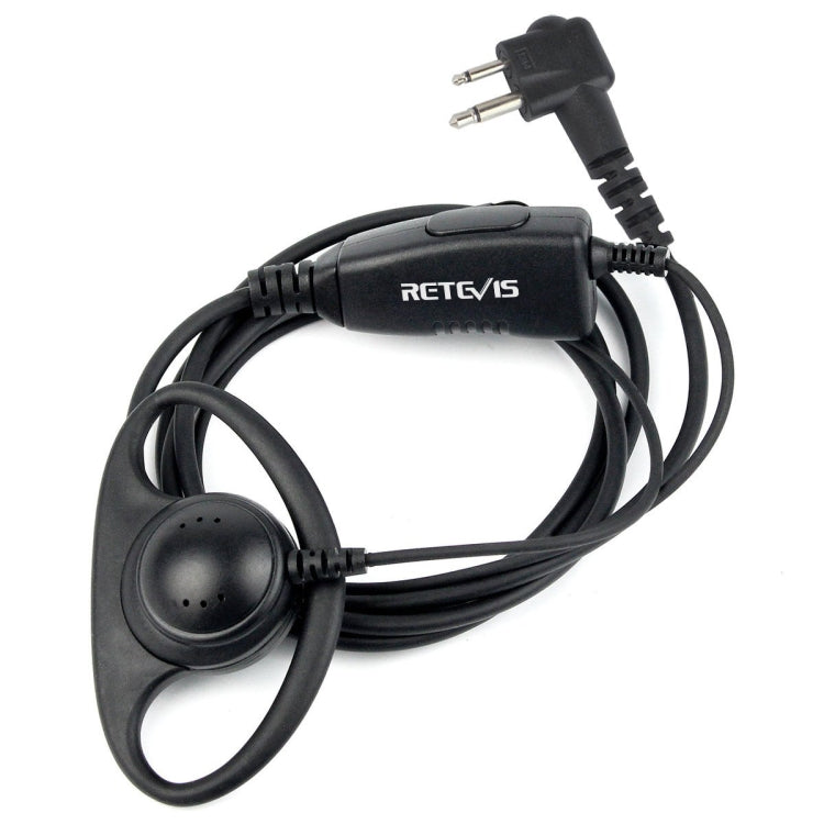 RETEVIS R-122 2 Pin D型耳掛耳機麥克風 適用於摩托羅拉對講機 P68/GP88/GP300/2000/CT150/P040