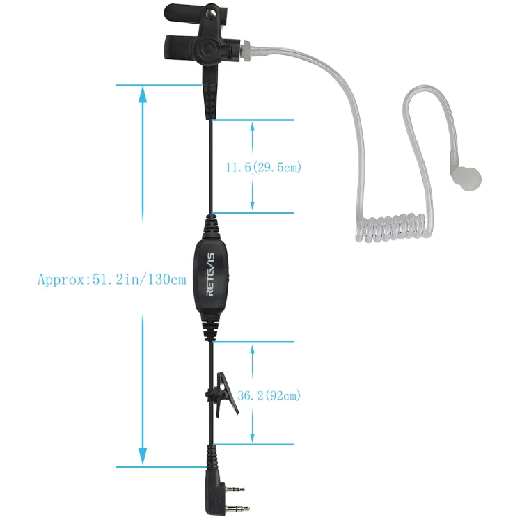 RETEVIS R-112 聲控空導耳機麥克風 適用於H-777/RT-5R/RT1/RT2/RT5