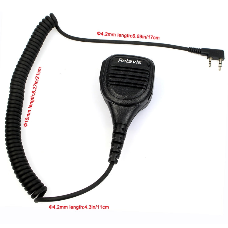 RETEVIS C9050A 建武雙針話咪揚聲器麥克風 適用於RT1/RT3/RT8/RT81