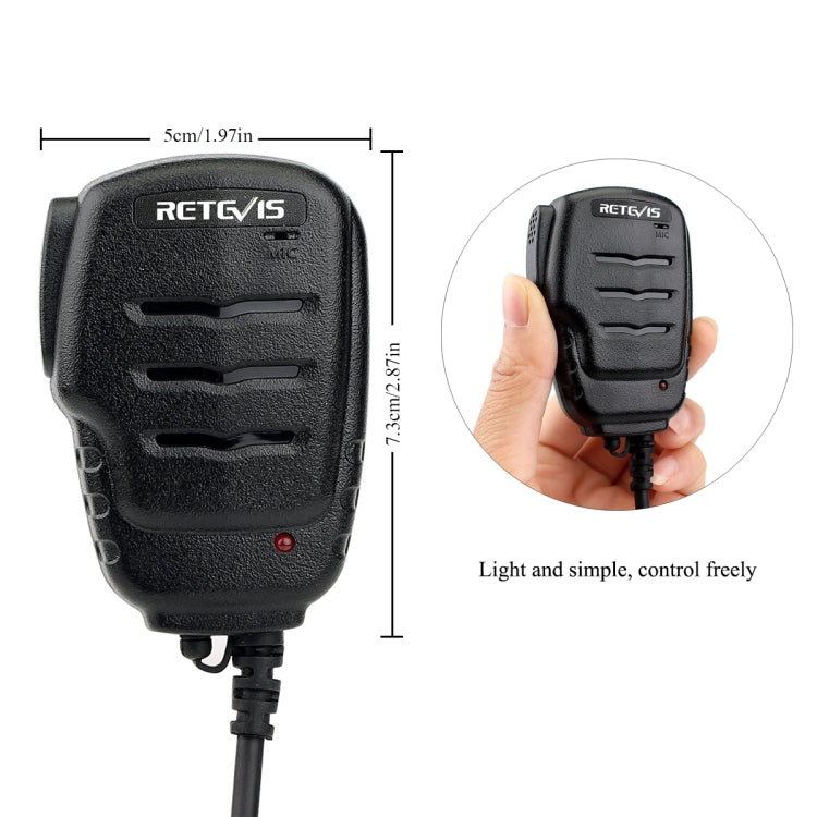 RETEVIS RS-111 M雙針話咪揚聲器麥克風 適用於H777/UV5R/RT21
