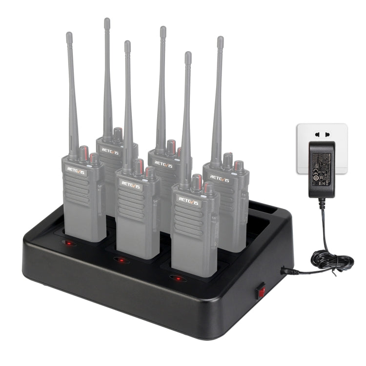 RETEVIS RTC29 多功能可換插槽六路充電器 適用於Retevis RT29