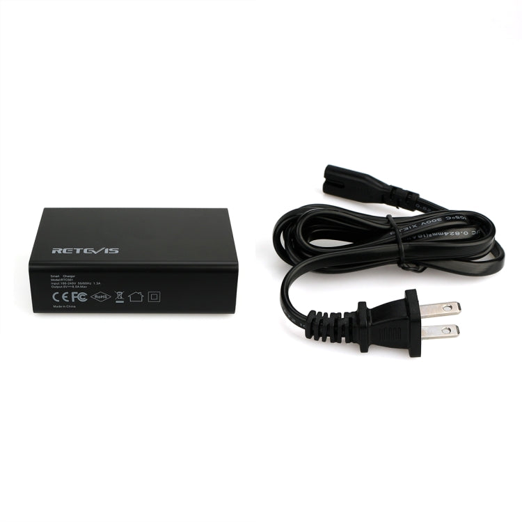 RETEVIS RTC501 40W / 8A 5口USB桌面充電器 適用於H-777/RT27/RT7/RT22/H-777S