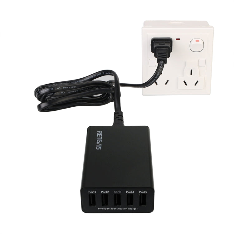 RETEVIS RTC501 40W / 8A 5口USB桌面充電器 適用於H-777/RT27/RT7/RT22/H-777S