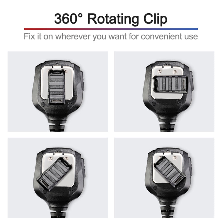 RETEVIS HM004 IPX5級防水 摩托雙針話咪揚聲器麥克風 適用於摩托羅拉 GP68/GP88/GP300/ GP2000/CT150