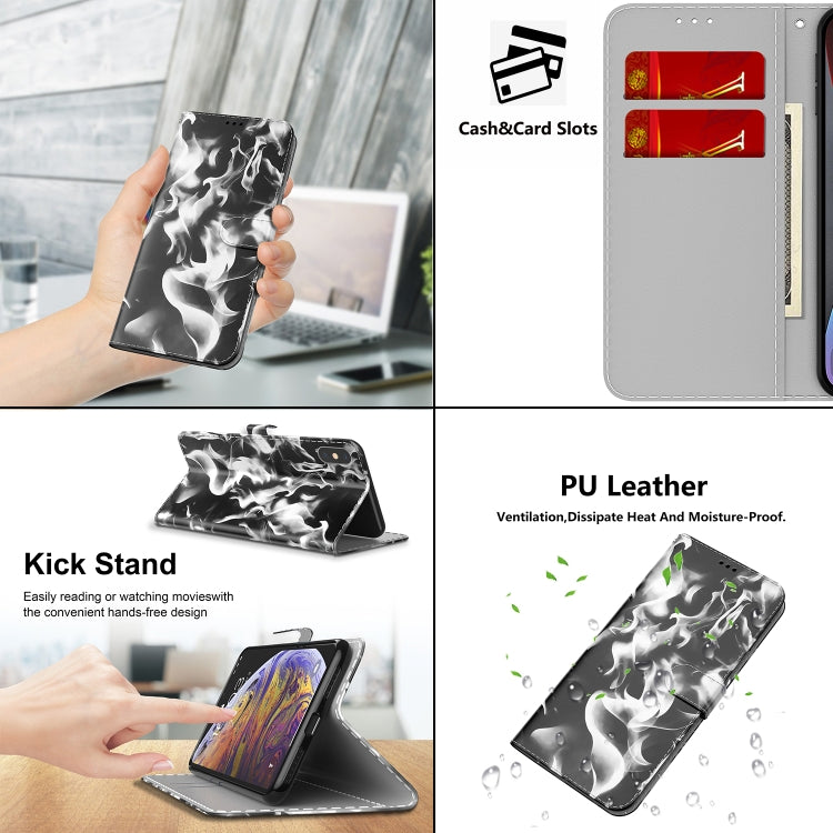 適用於三星 Galaxy S20 FE 雲霧圖案左右開皮套 帶支架&卡槽&錢包