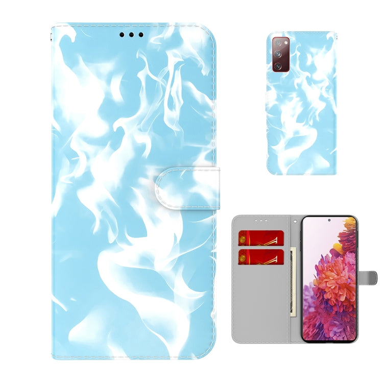適用於三星 Galaxy S20 FE 雲霧圖案左右開皮套 帶支架&卡槽&錢包