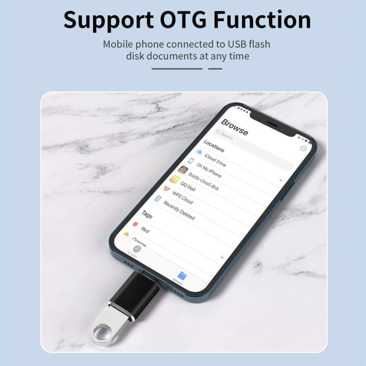 XQ-ZH001 USB母頭轉8 Pin公頭 OTG適配器