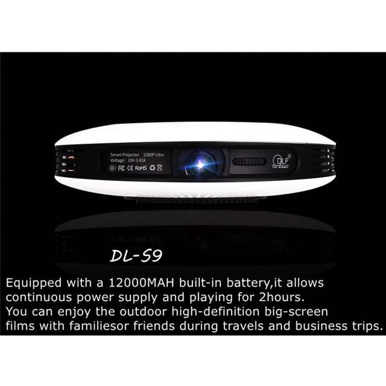 DL-S9 1280x720P 300流明 LED智能高清投影儀，安卓6.0, 2G+16GB/32GB