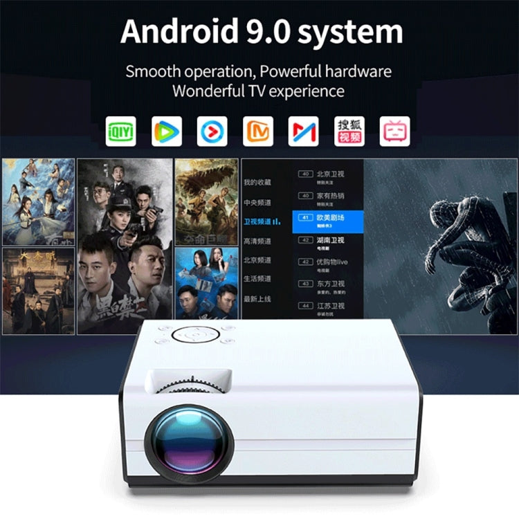 WEJOY Y5 800x480P 80 ANSI流明 LED智能高清投影儀，安卓9.0, 1G+8G
