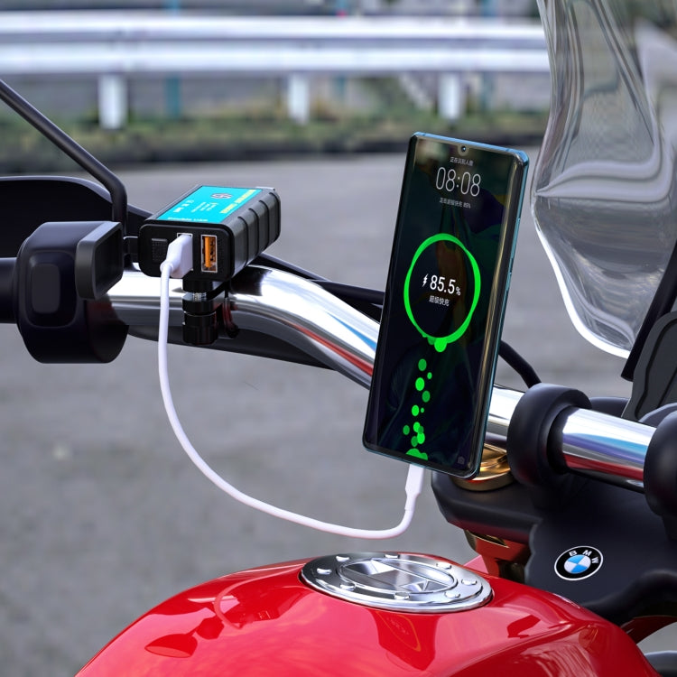 WUPP ZH-1422C1 方形雙USB快充充電器 帶開關+一體式SAE插口