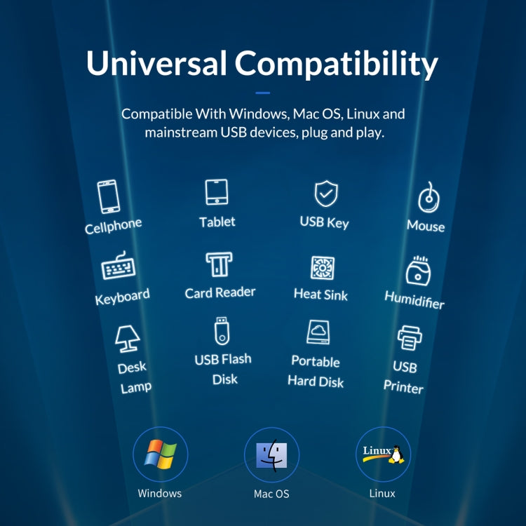 ORICO AT2U3-7AB-GY-BP 7合一 鋁合金多端口USB集線器帶獨立開關