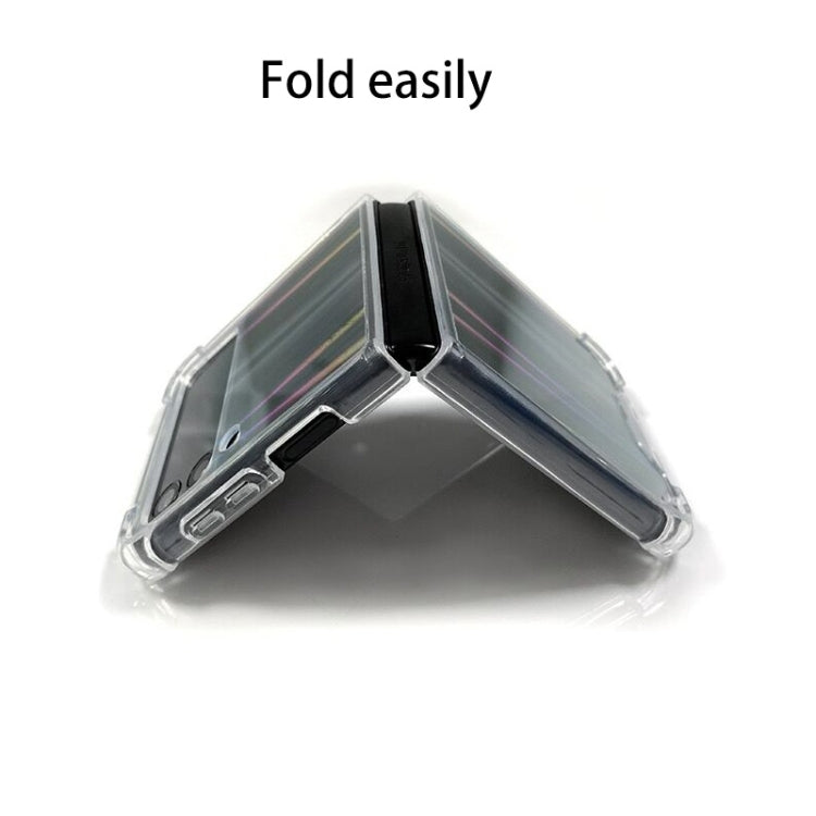 適用於三星 Galaxy Z Flip4 極光PC+TPU 透明四角防摔手機殼