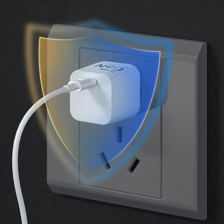 WK WP-U133 GaN 33W 方糖氮化鎵充電器帶USB轉Type-C數據線, 中規