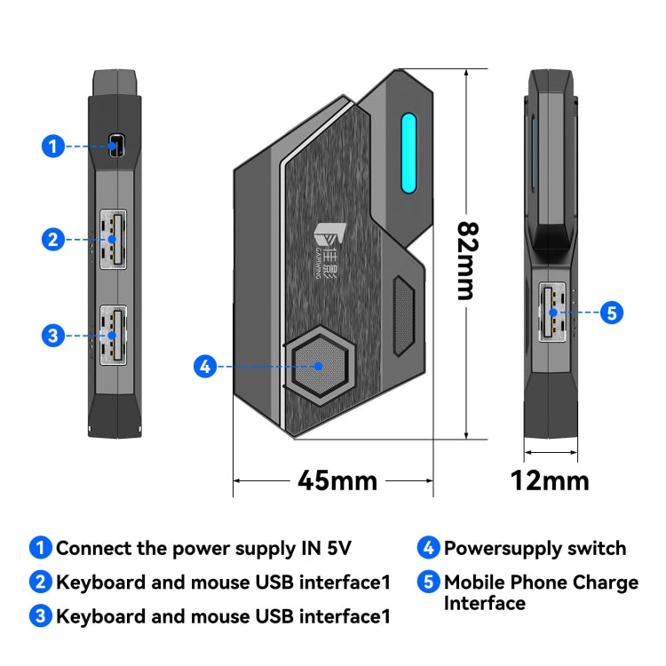 佳影 MixSE 藍牙5.0鍵盤鼠標轉換器 手機吃雞王座