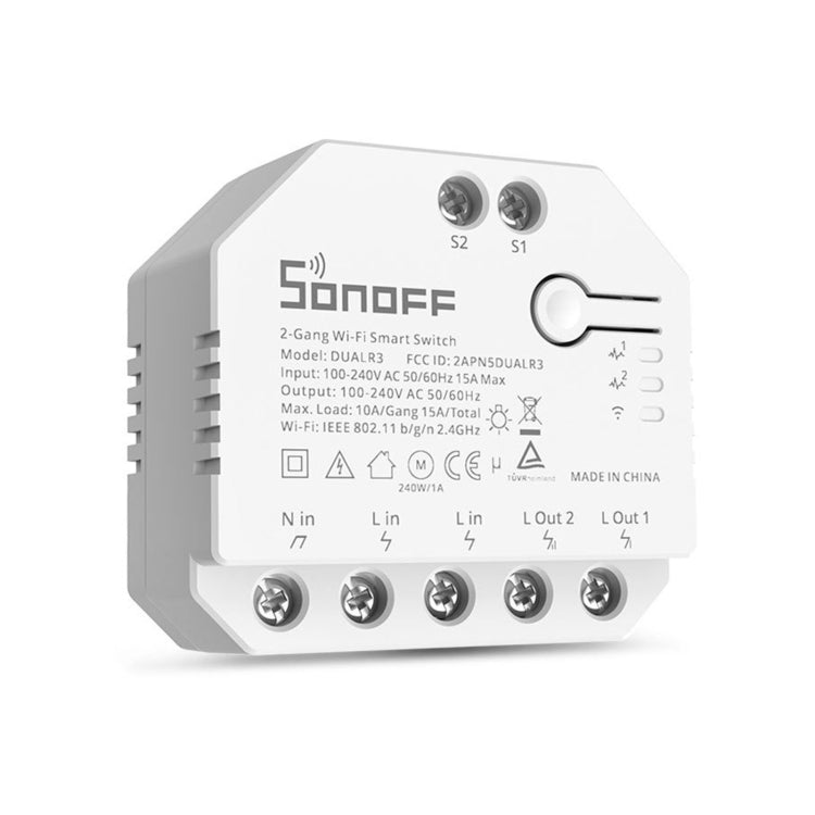 Sonoff DUALR3 雙路雙控Wifi智能開關模塊