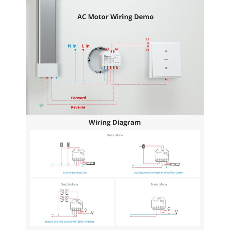 Sonoff DUALR3 雙路雙控Wifi智能開關模塊