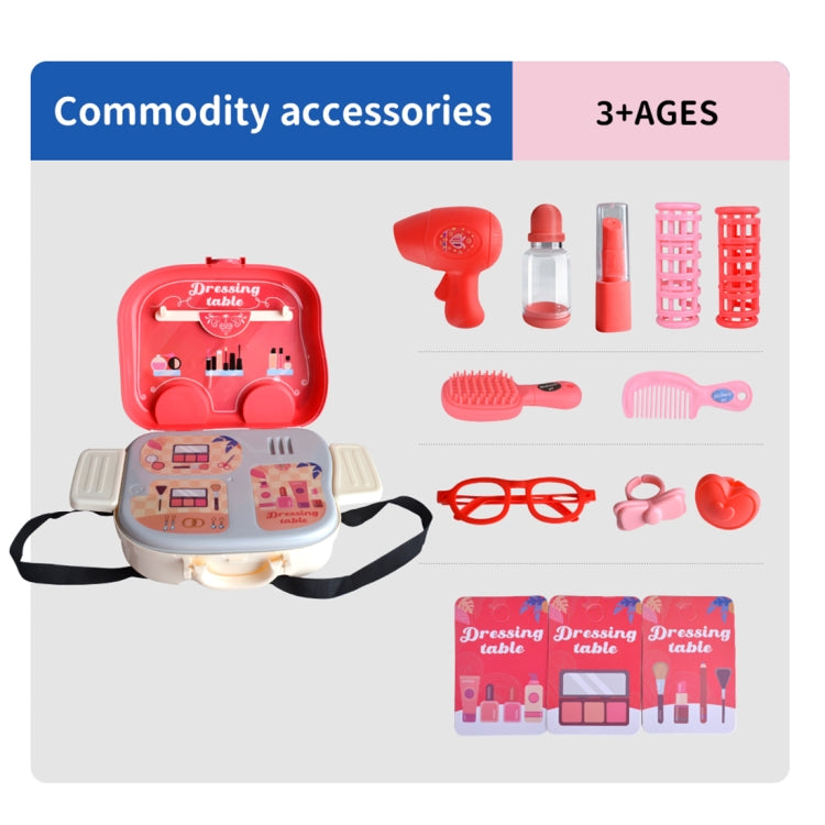 哆來趣 0872 二合一 梳妝過家家玩具 18件套, 0872