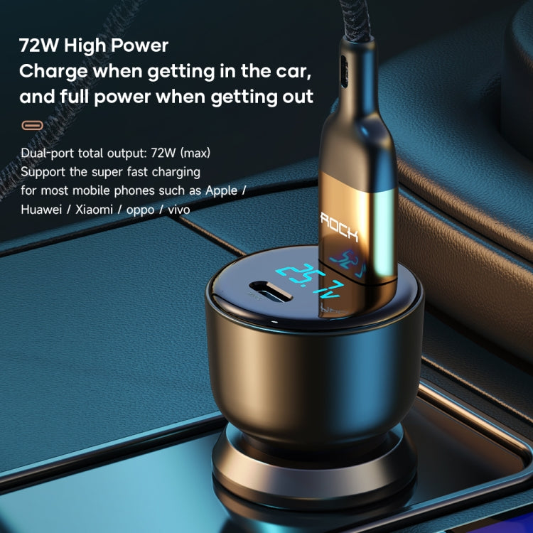 ROCK H16 PD 72W Type-C + USB雙口車載充電器