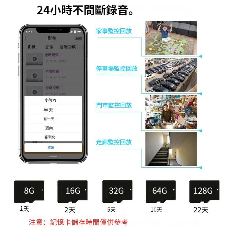 A2 1080P高清夜視無線WIFI智能監控攝像頭