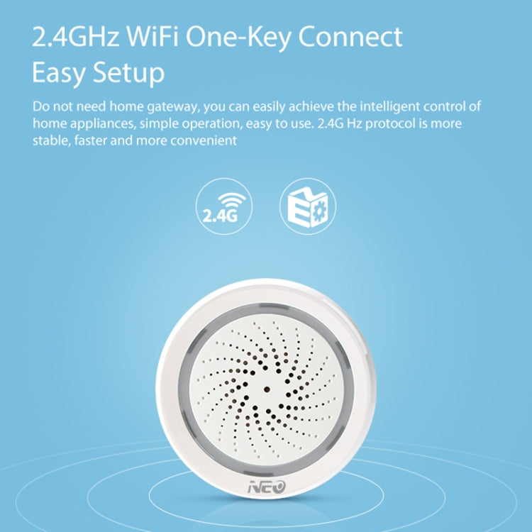 NEO NAS-AB02WT WiFi USB警報傳感器 帶溫濕度感應, 不帶電池