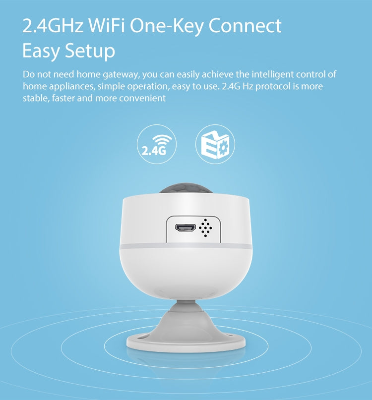 NEO NAS-PD07W WiFi 紅外運動傳感器 帶溫濕度感應, 不帶電池