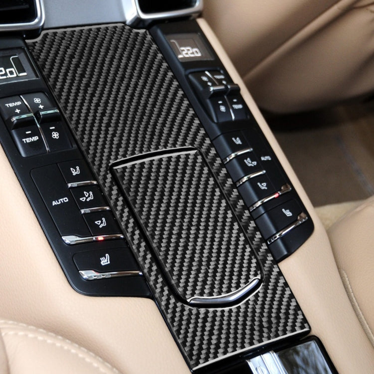 適用於保時捷帕拉梅拉 2010-2016 汽車碳纖維後座多媒體面板裝飾貼紙 左右駕