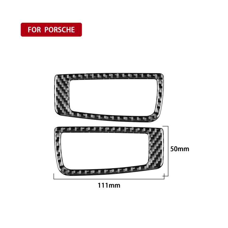 適用於保時捷帕拉梅拉 2010-2016 汽車碳纖維後排閱讀燈裝飾貼紙 左右駕