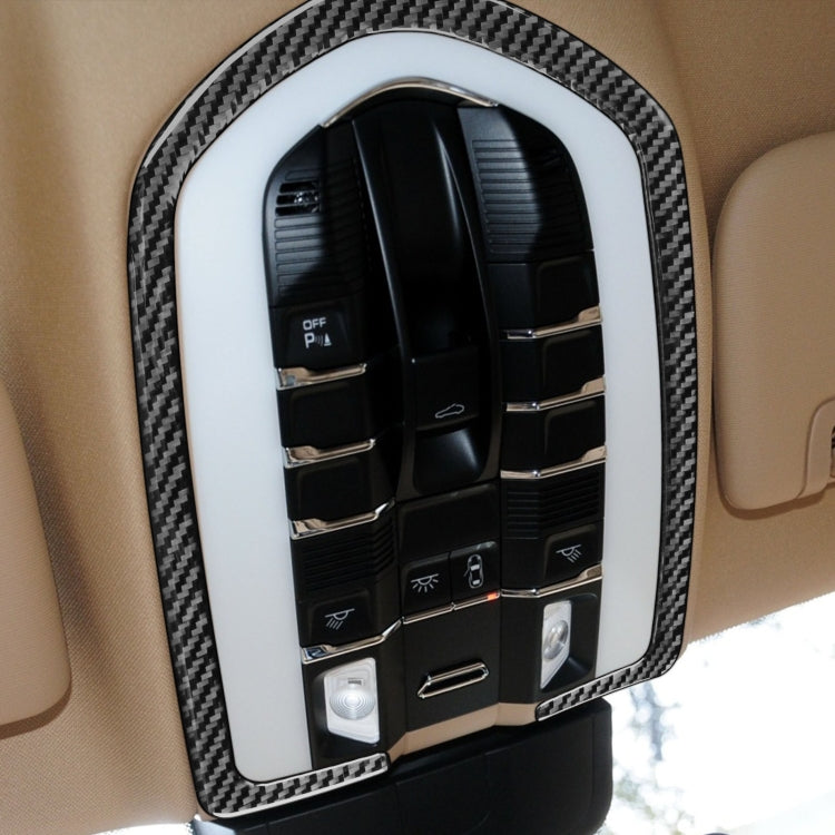 適用於保時捷帕拉梅拉 2010-2016 汽車碳纖維前排閱讀燈裝飾貼紙 左右駕