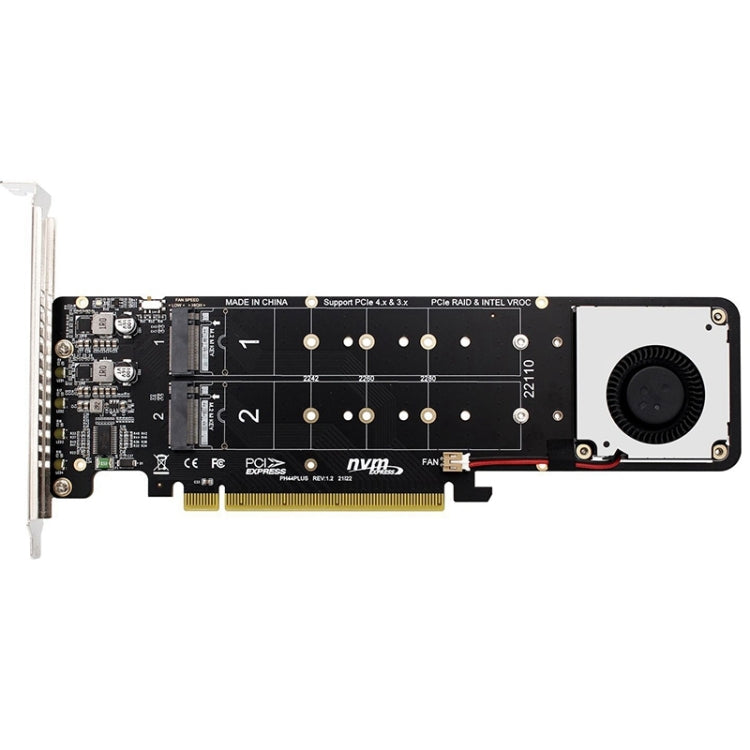 PCIe X16 to M.2 M-key NVMEx4 SSD RAID 轉換卡