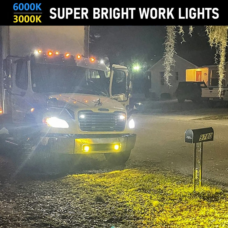 汽車3寸四目常亮雙色射燈 20W / 2000LM / DC9-30V