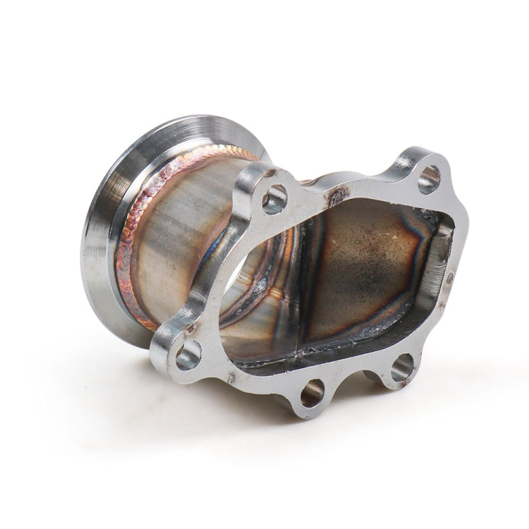 汽車改裝63mm渦輪下管V型適配器 帶夾法蘭