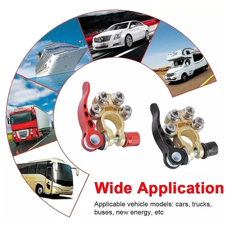 1對裝 汽車電瓶端子連接器 帶L扳手+接線端子