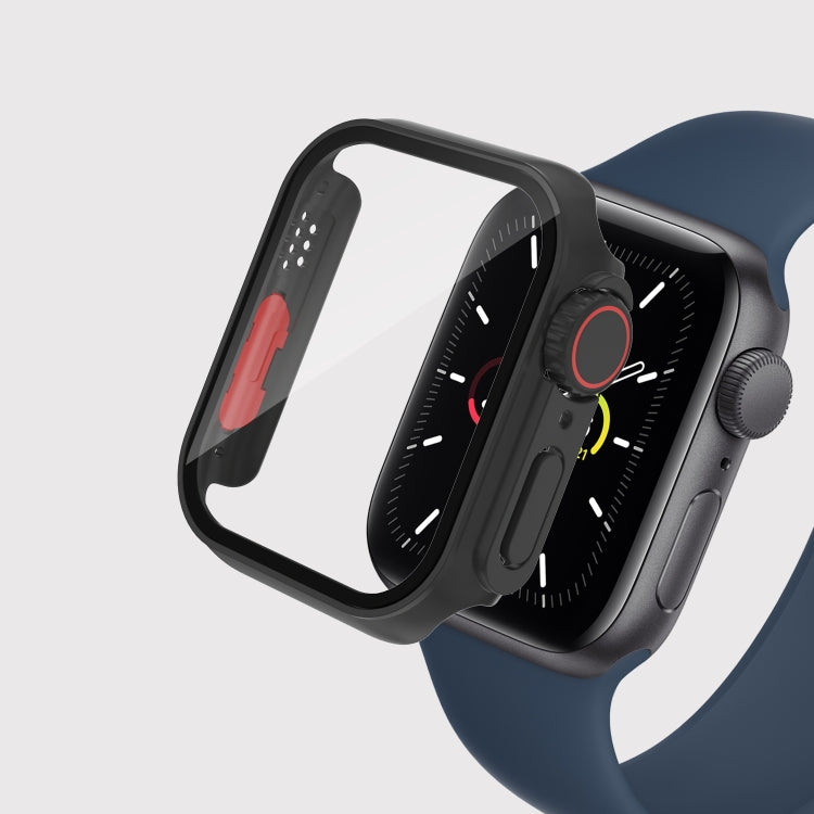 For Apple Watch Series 9 / 8 / 7 45mm Film PC Watch Case with Detachable Button