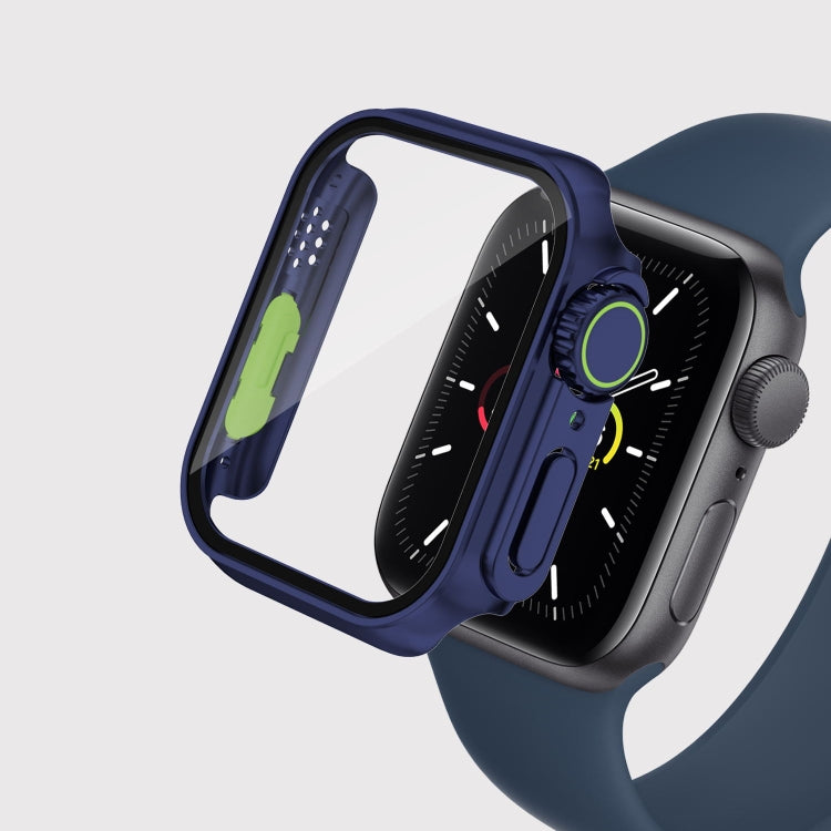 For Apple Watch Series 9 / 8 / 7 45mm Film PC Watch Case with Detachable Button